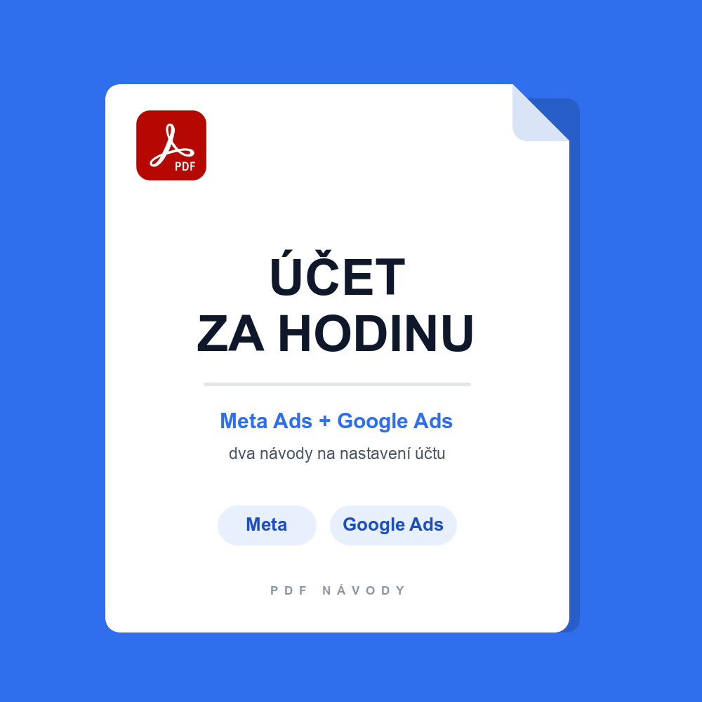 Obálka PDF návodů Účet za hodinu: Meta Ads a Google Ads